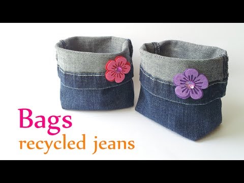 DIY crafts: BAGS recycled jeans (very EASY) -  Innova Crafts