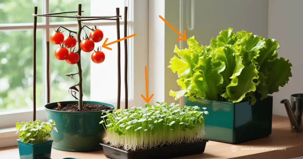 Indoor Vegetables_ Cherry Tomatoes, Lettuce, Microgreens