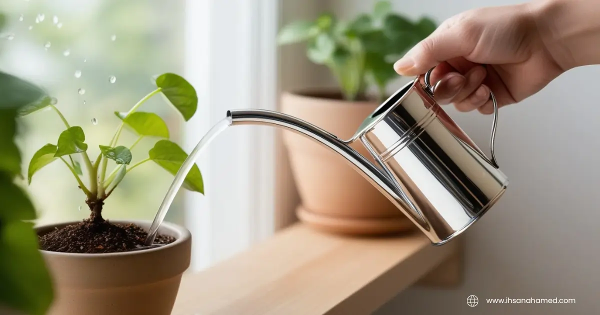 watering indoor container vegetables