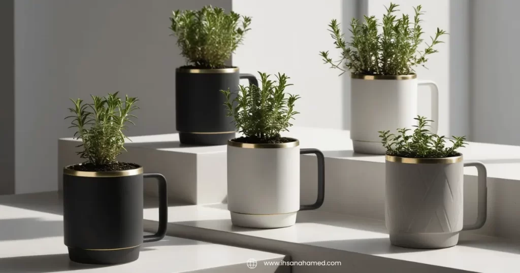 Ceramic Mug Planters