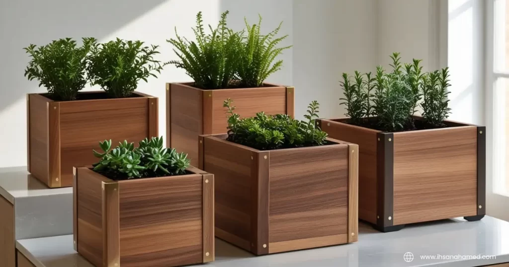 wooden planter boxes