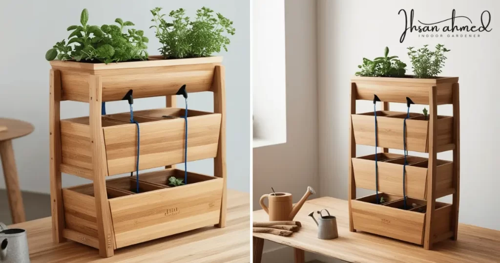 Bamboo Self-Watering Planter