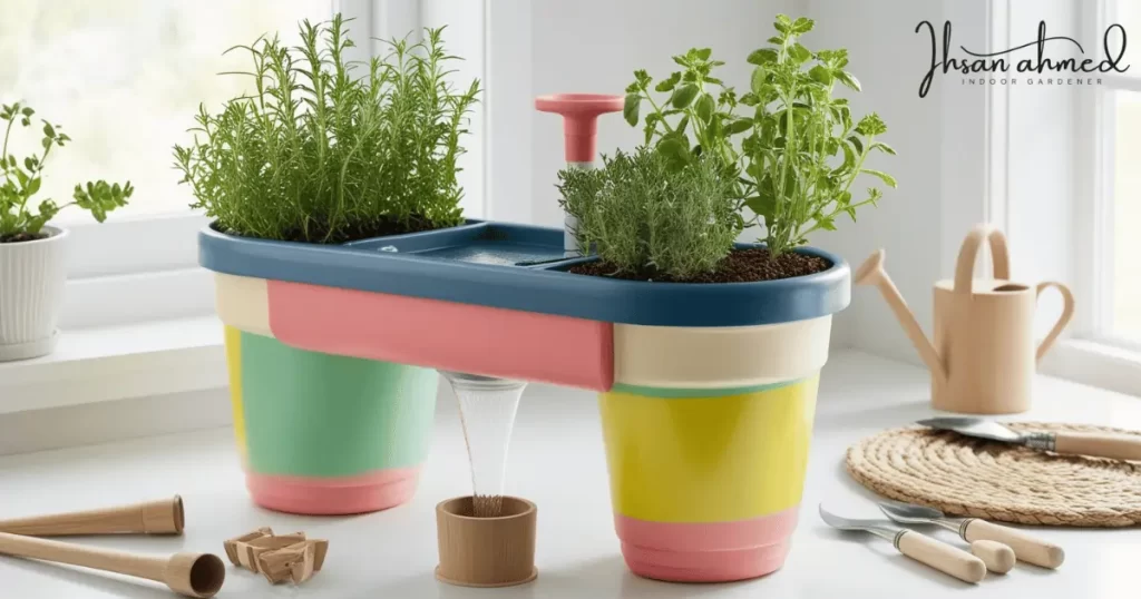 Ice Cream Tub Self-Watering Planter