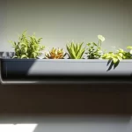 Rain Gutter self-watering Planter