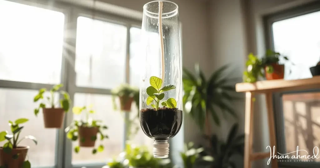 Upside-Down Soda Bottle self-watering Planter